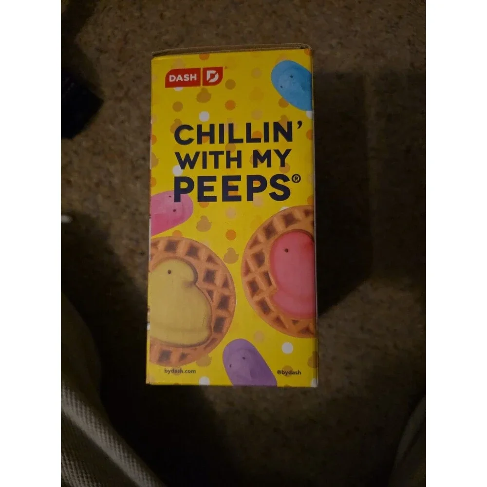 Dash Easter Peeps Mini Waffle Maker Limited Edition New In Box Yellow
